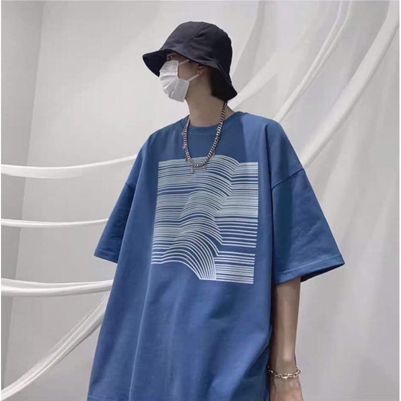 Áo thun tay lỡ vạch ngang TC12