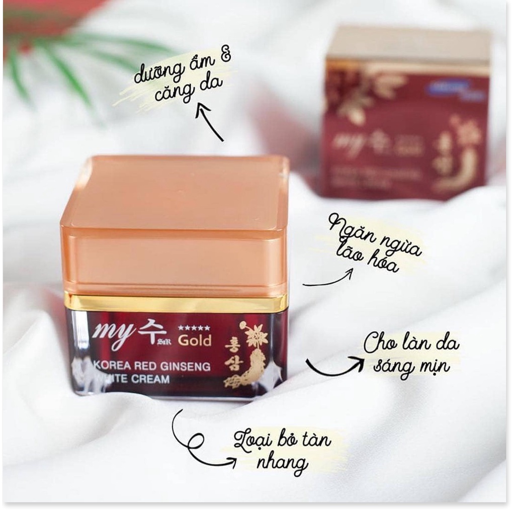 [Mã giảm giá shop] Kem Sâm Hàn Quốc My Gold Korea Red Ginseng White Cream 50ml