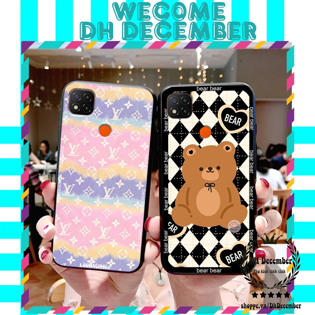 Ốp lưng Xiaomi REDMI 9C in hình 3D GẤU HỒNG-GẤU BE3R -XINH XẺO CỰC ĐẸP