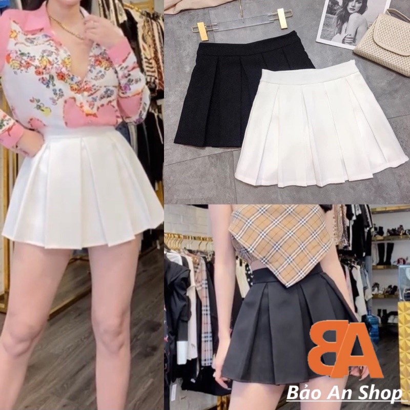 Chân váy ngắn kiểu xếp ly to có quần chất vải Tuyết Mưa dày đẹp có 3 Size S M L dành cho nữ | BigBuy360 - bigbuy360.vn