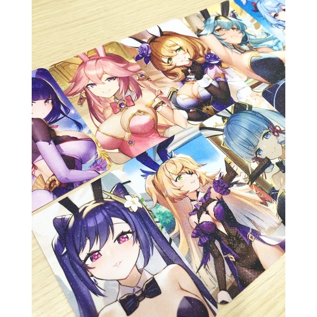 Card bo góc Genshin Impact bunnygirl