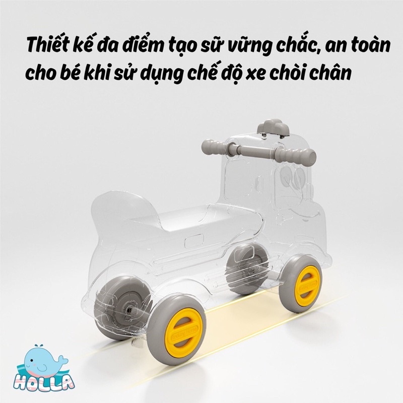 Bập Bênh Chòi Chân Ôtô 2 in 1 Holla Đa Năng Cho Bé Vận Động