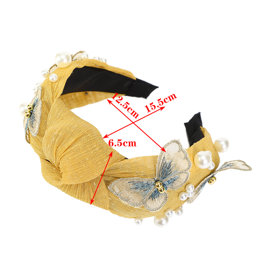 Băng đô họa tiết bướm đính ngọc trai thời trang dành cho nữ