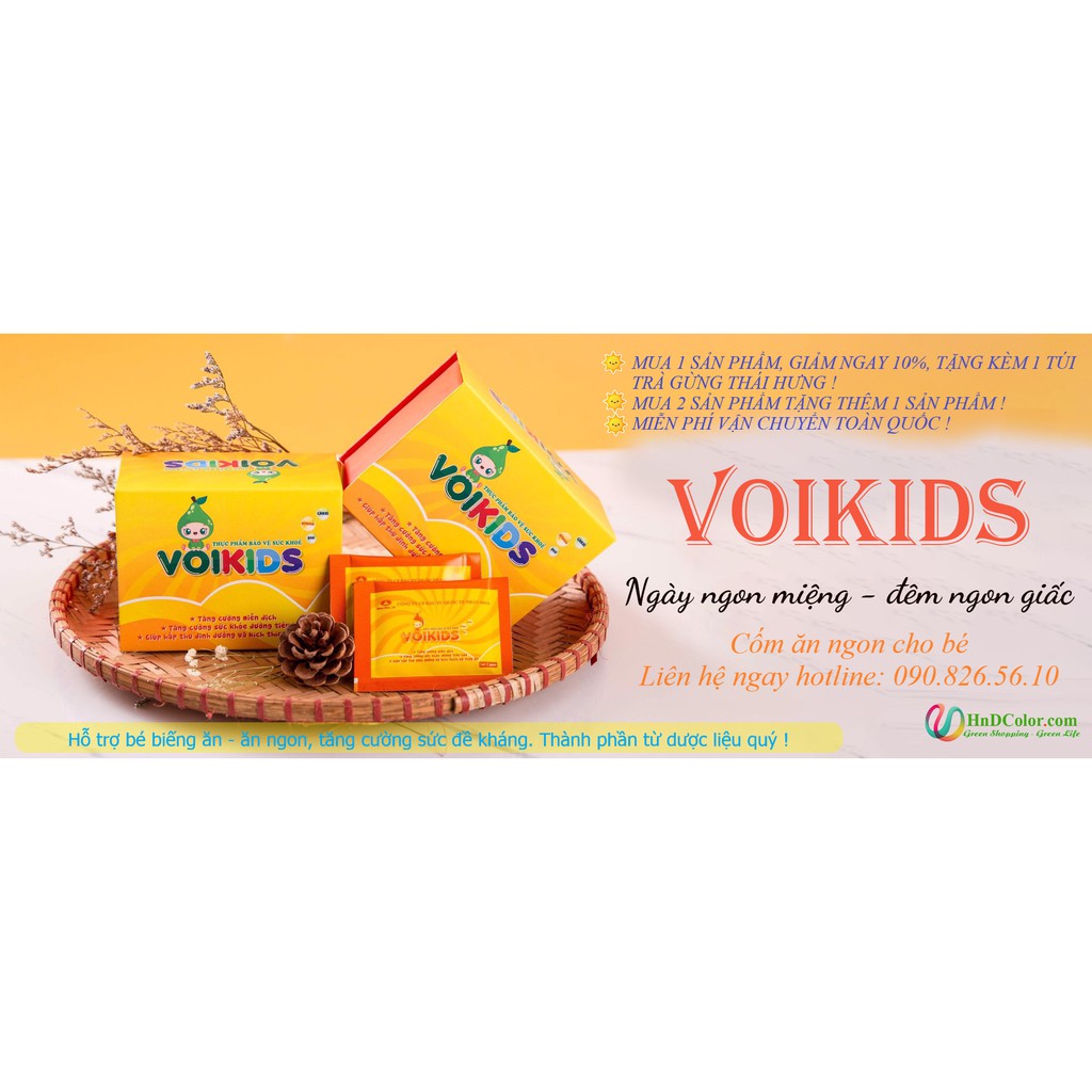 Cốm cải thiện biếng ăn VOIKIDS (tăng cường đề kháng, ngủ ngon, ăn ngon cho bé) - hộp 20 gói | BigBuy360 - bigbuy360.vn