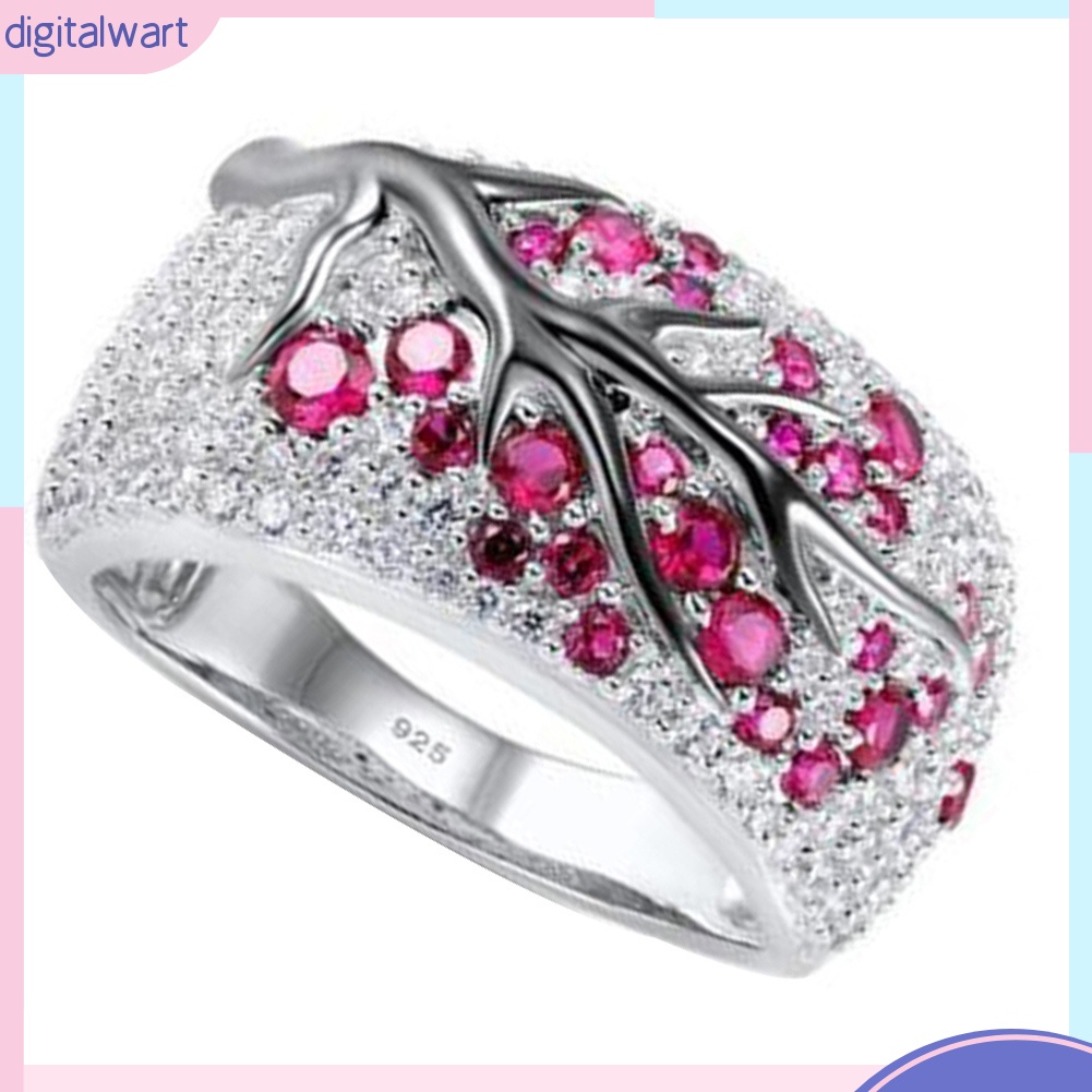 Nhẫn Hợp Kim Hình Cành Cây Đính Đá Thời Trang Sang Trọng Dành Cho Nữ