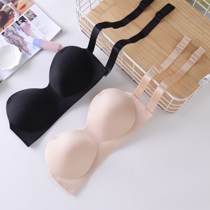 Bra Đúc Kèm Áo Dây Trong Freesize - Áo Ngực Đúc Mềm Đẹp (toàn bộ ảnh thật)