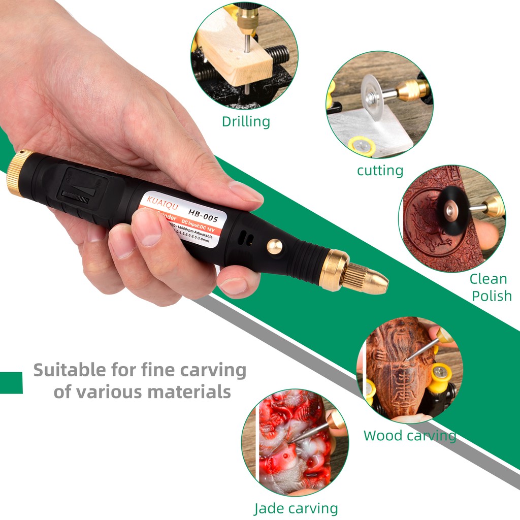 Máy mài và đánh bóng mini máy khoan điện mini bút chà nhám dụng cụ khoan để cắt và khắc HB-005