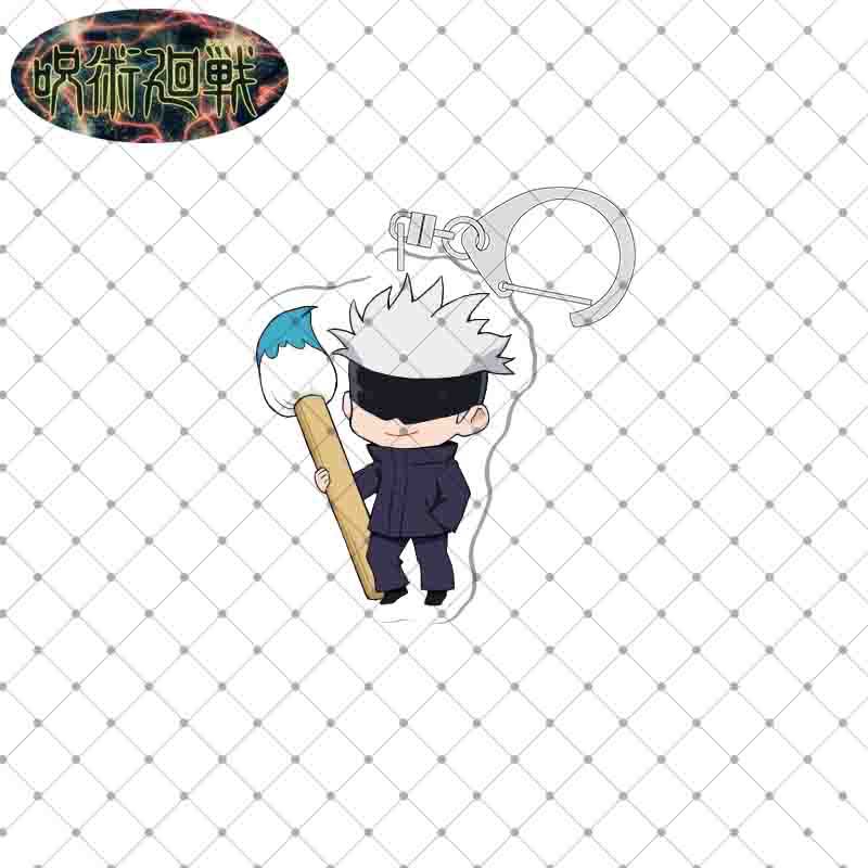Móc khóa acrylic họa tiết nhân vật Jujutsu Kaisen Gojo Satoru Megumi Yuji Itadori