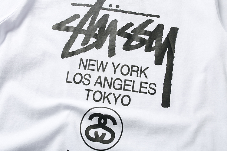 Áo thun cotton tay ngắn hoạ tiết chữ Stussy sành điệu cho nam và nữ
