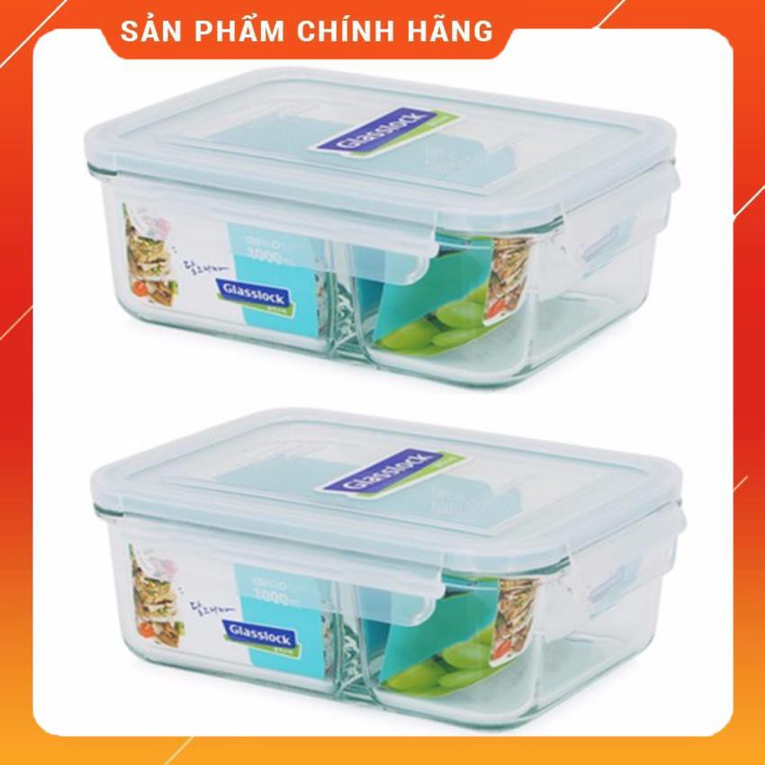 Hộp đựng thủy tinh chia ngăn GLASSLOCK 1000ml MCRK100