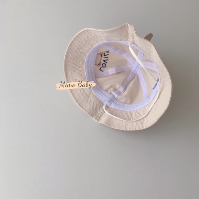 Mũ bucket, nón tai bèo tai gấu in chữ lovily đáng yêu cho bé MH143 Mimo Baby