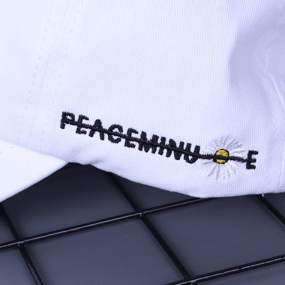 Mũ Lưỡi Trai LINJW Bằng Cotton Mềm Thêu Hoa Hoạt Hình Phong Cách Hàn Quốc Thời Trang Xuân Hạ Cho Hoạt Động Ngoài Trời