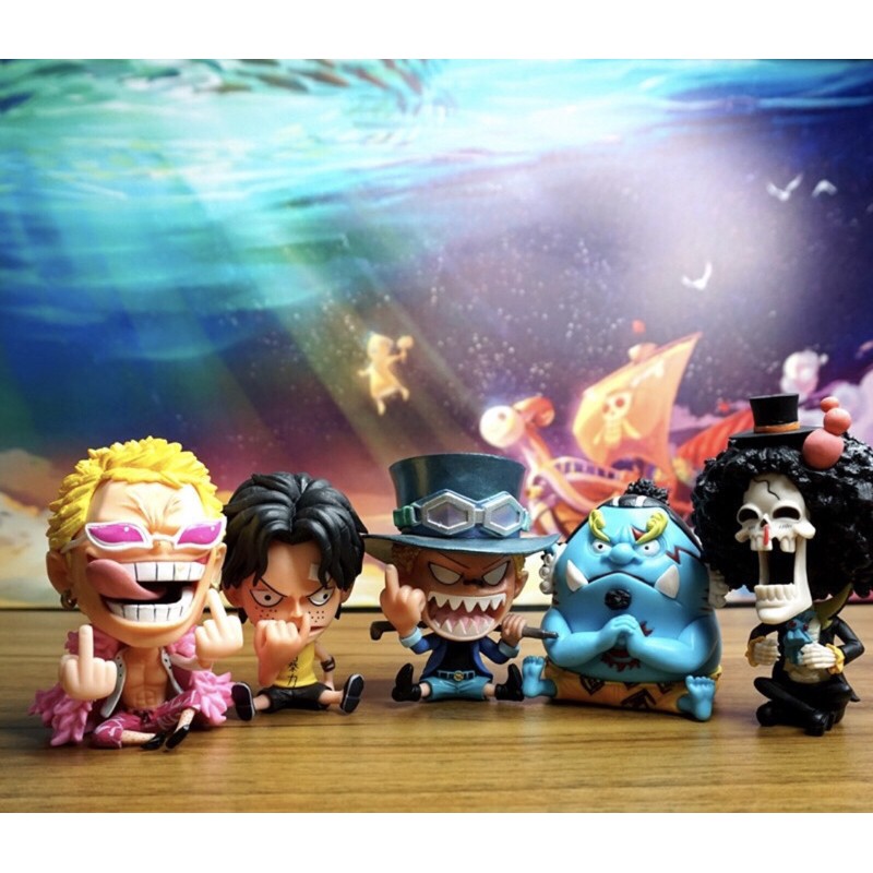 Mô Hình Chibi các nhân vật One Piece Mô Hình Băng mũ rơm Luffy , ACE , Sabo