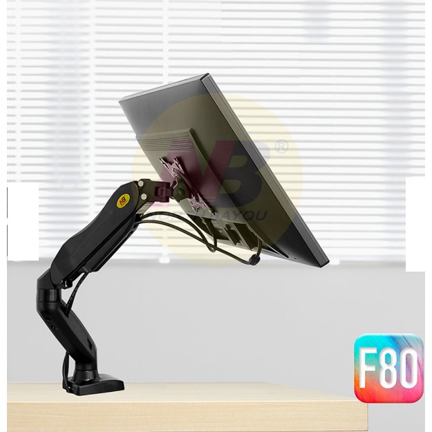 Giá treo màn hình máy tính gắn bàn F80 (17-27 inch) - Xoay 360 độ - Hàng nhập khẩu