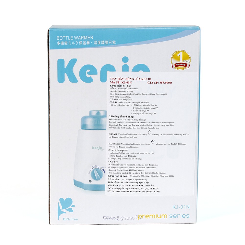 [ AN TOÀN, DỄ SỬ DỤNG] Máy hâm sữa và thức ăn đa năng 4 chức năng tiện dụng kenjo KJ-01N