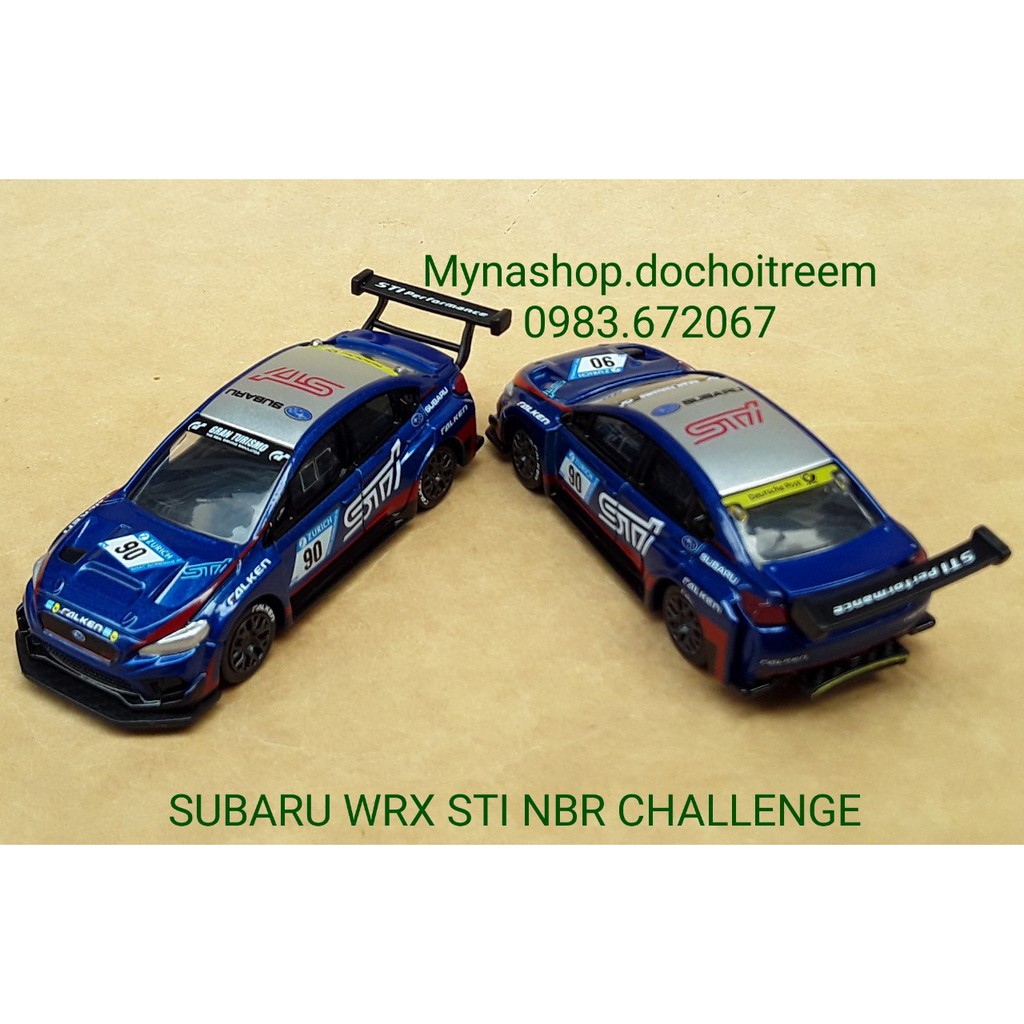 Xe mô hình tĩnh tomica premium không hộp - Subaru WRX STI NBR Challenge