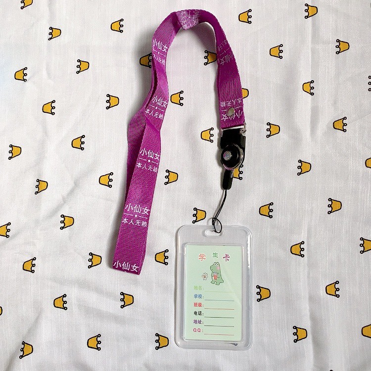 Thẻ Đeo Bảng Tên Học Sinh, Sinh Viên Nhựa Dẻo Trong + Dây Đeo