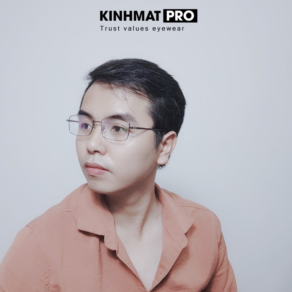 Gọng kính viền kim loại Rebacca, gọng kính cận Nam Nữ Kính mắt Pro