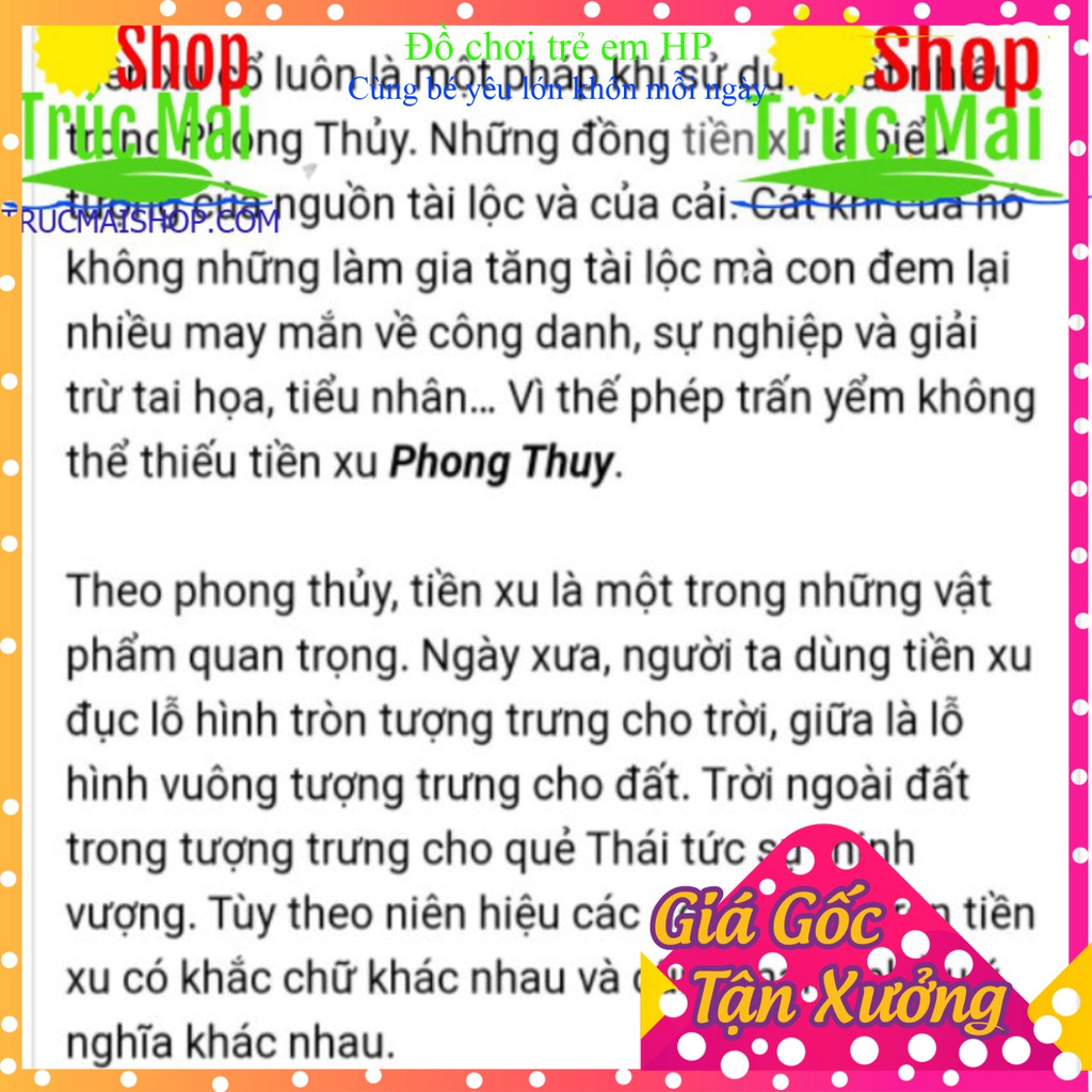 [ Loại Cao Cấp] Đồng tiền xu cổ. vật phẩm Phong Thủy hút tài lộc