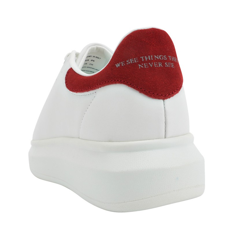 Giày thời trang sneaker Domba gót đỏ nhung nam nữ H-9017