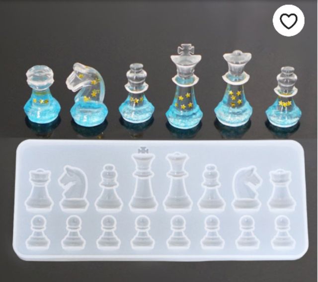 Khuôn Cờ Vua - Chess Mold - sử dụng trong sáng tạo nghệ thuật Resin , Jesmonite