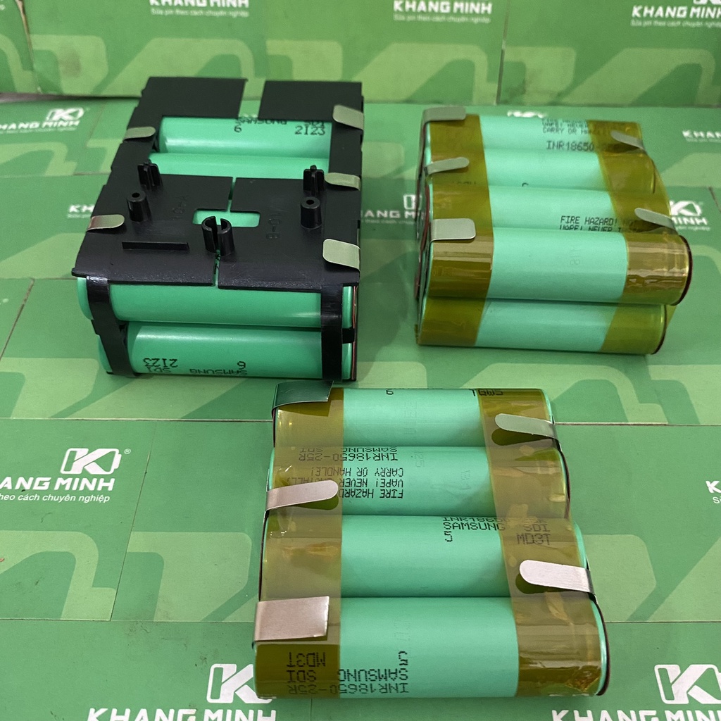 Khối pin 14.4V 4S Samsung 25R tháo khối, thay thế pin máy công cụ 14.4V - 16.8V