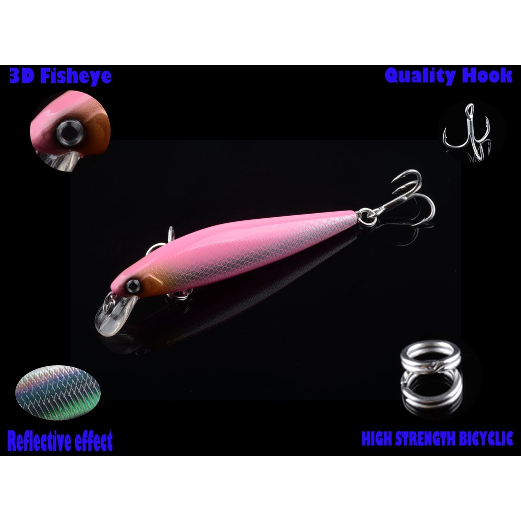 Hàng Mới Về Mồi Câu Cá Giả Bằng Nhựa Cứng 8.2cm / 8g Và 7cm / 5g