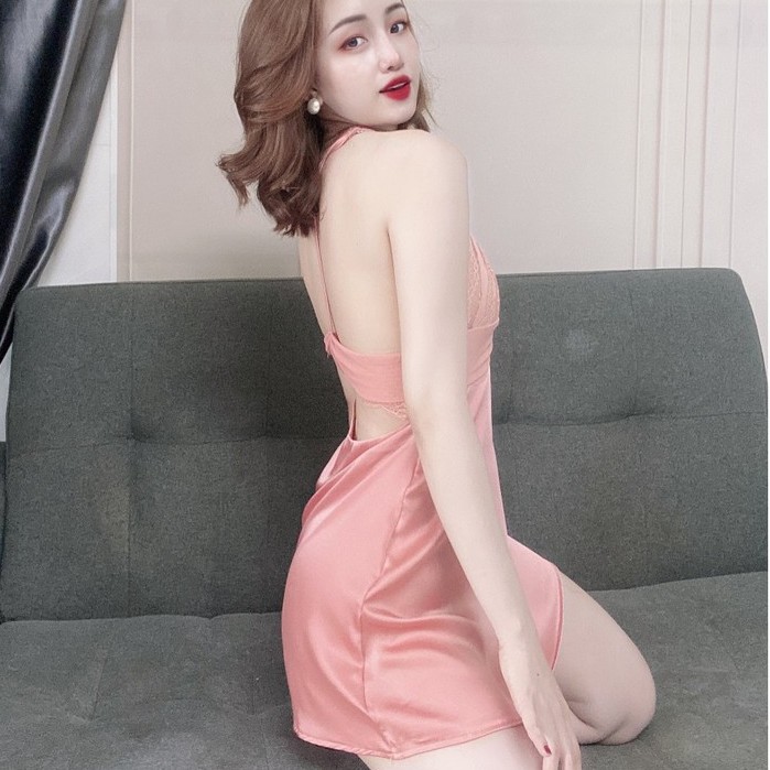 Váy Ngủ 2 Dây Gợi Cảm Kèm Quần Chip – Đầm Ngủ Freesize Sexy Lụa Satin Quyến Rũ Có Móc Điều Chỉnh Dây Tiện Lợi | BigBuy360 - bigbuy360.vn