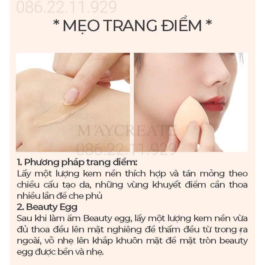 Phấn Nền Dạng Lỏng Che Khuyết Điểm Maycreate Hàng Nội Địa Trung.