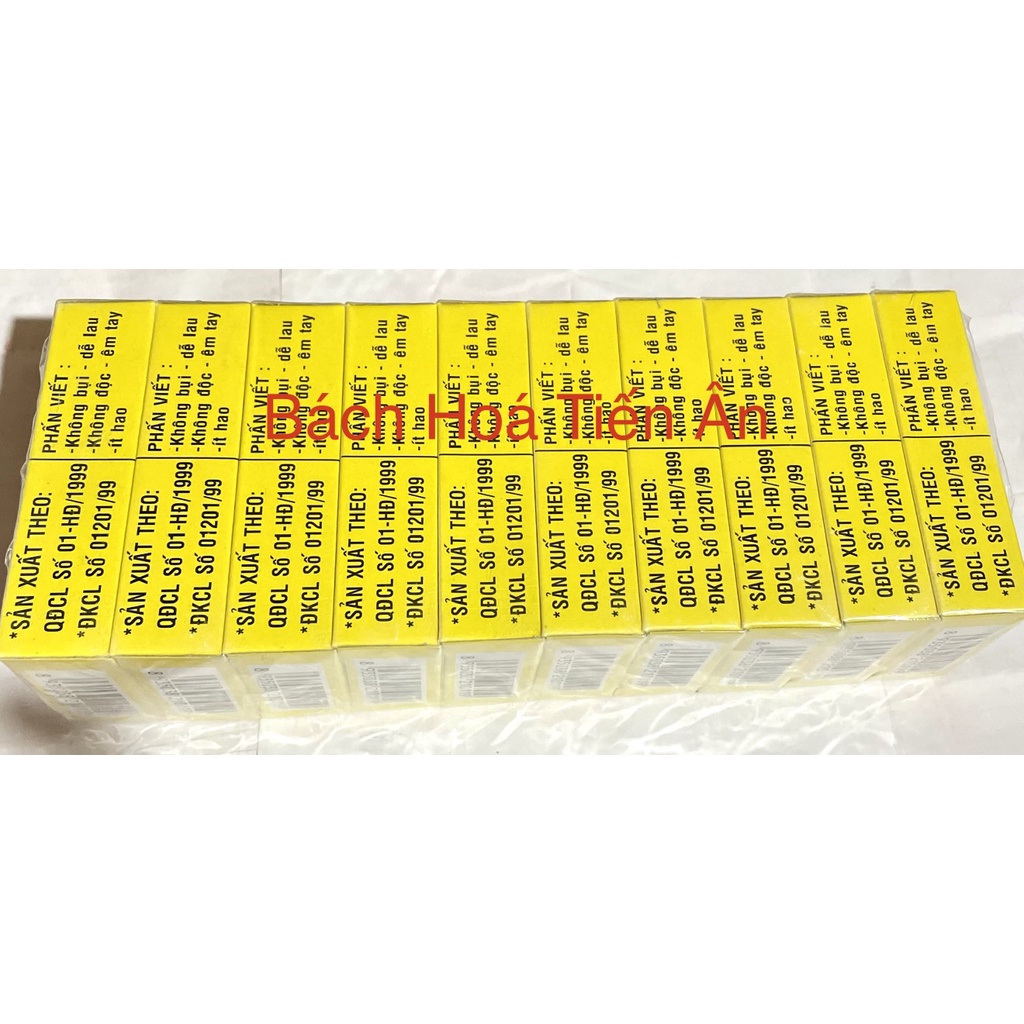 Lốc 10 Hộp  Phấn HADA Trắng Phấn Không Bụi Hộp 10 viên