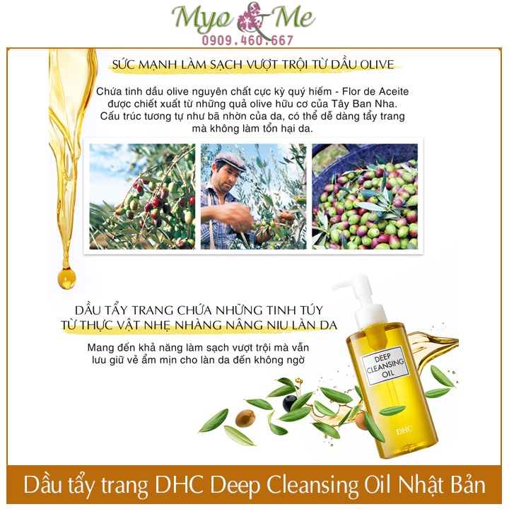 Dầu tẩy trang DHC Nhật Bản chiết xuất oliu sạch sâu da DHC Olive Deep Cleansing Oil size L - 200ml