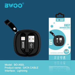 Cáp sạc nhanh dây rút gọn bwoo bo-x82l flexible cho iphone