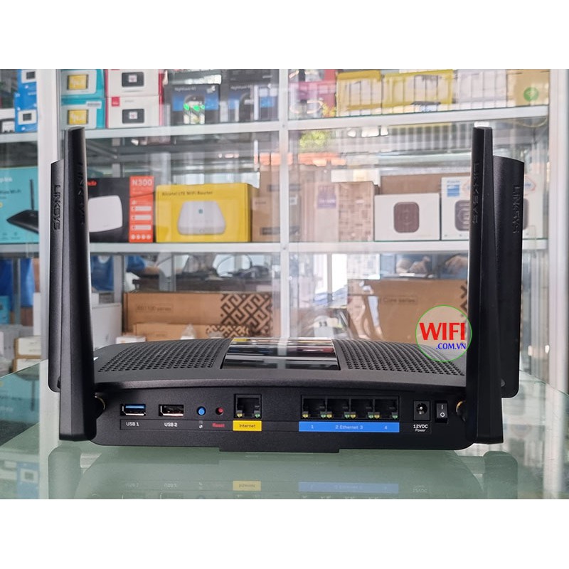 Router WiFi Linksys EA8100-AH - Băng tần kép chuẩn AC Wave2 MU-MIMO 4x4, Tốc độ 2600Mbps