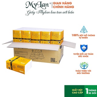 Thùng khăn giấy rút gấu trúc 3 lớp mylan siêu dai, mềm mịn, không tan trong nước