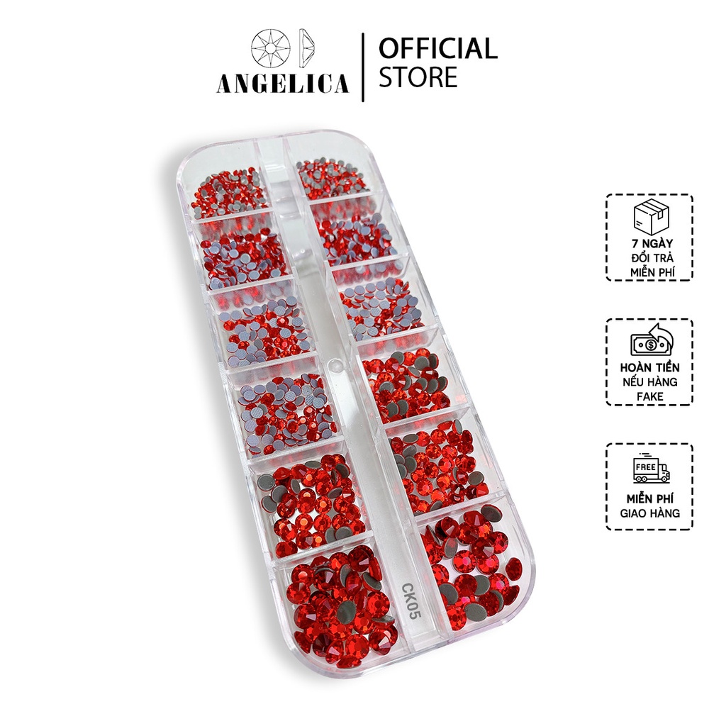 Khay Đá Nail Chân Keo Mix Size Chính Hãng Trang Trí Móng Mã ANGELICA  CK05