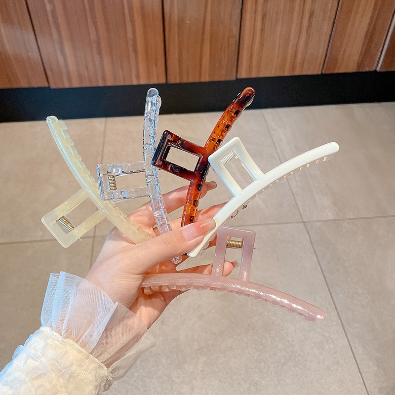 Kẹp Tóc Càng Cua Bằng Nhựa Nhám Kích Thước Lớn 13cm Tạo Kiểu Tóc Cho Nữ