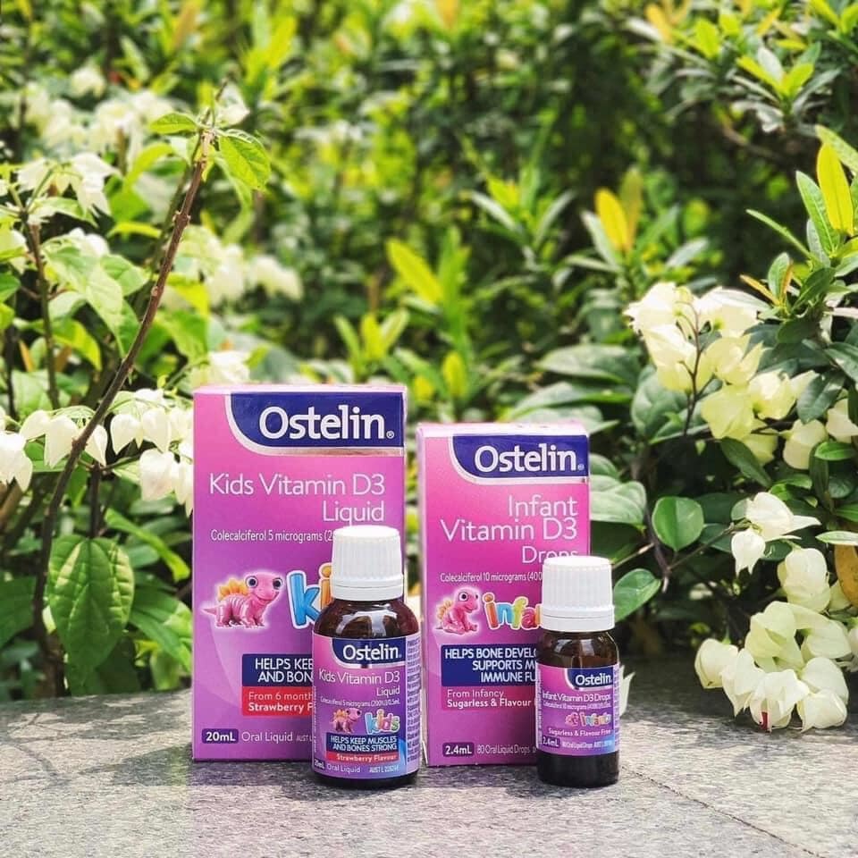 [Hàng chuẩn Úc] Vitamin D dạng nước cho trẻ Ostelin kids vitamin d3 liquid 20ml bổ sung vitamin d cho bé từ 6 tháng tuổi