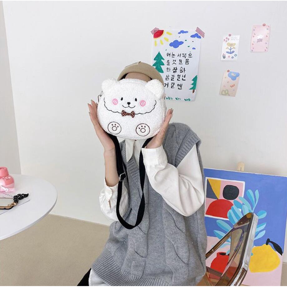Túi Đeo Vai Bằng Lông Cừu Thời Trang Mùa Thu Đông Nhật Bản Dễ Thương Dành Cho Nữ