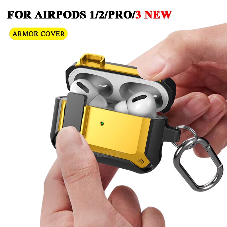 Vỏ bảo vệ hộp sạc tai nghe không dây hai màu chống sốc dành cho AIRPODS PRO 1 2 3 2021