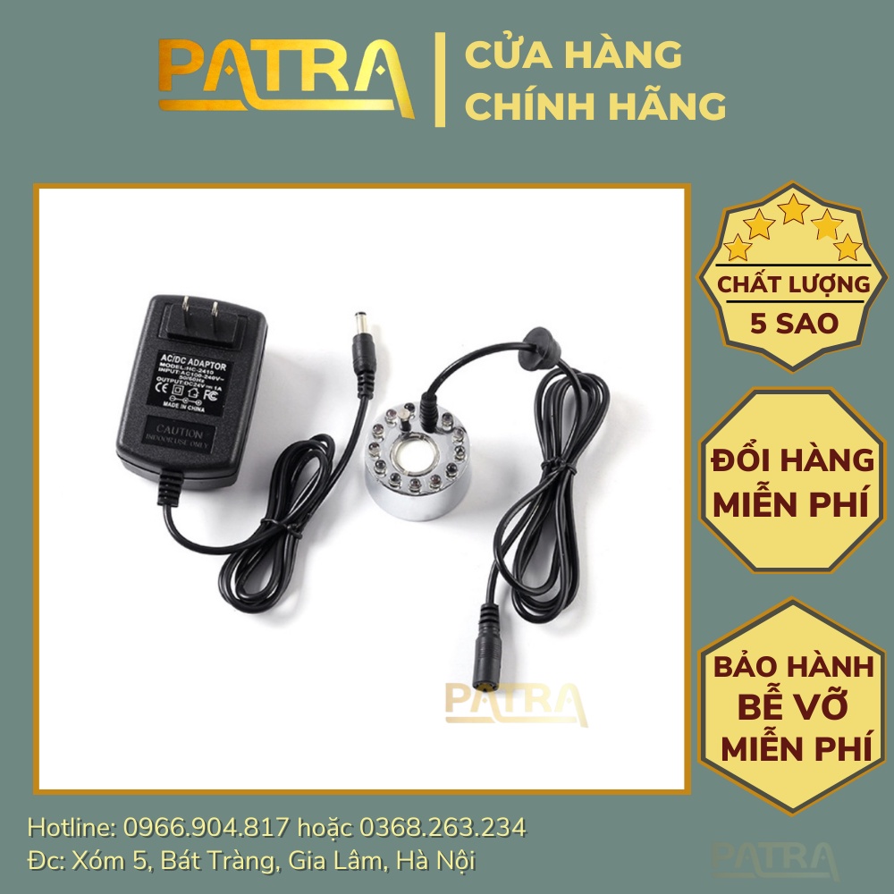 Máy tạo khói bể cá mini phun sương, đèn led đổi màu bằng kim loại chống rỉ trang trí tiểu cảnh, hòn non bộ, thủy sinh