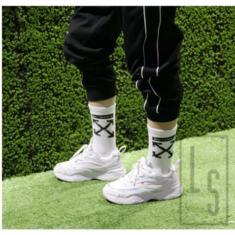 Vớ OFF WHITE ulzzang unisex họa tiết chữ thập [SHOPEE TRỢ GIÁ]