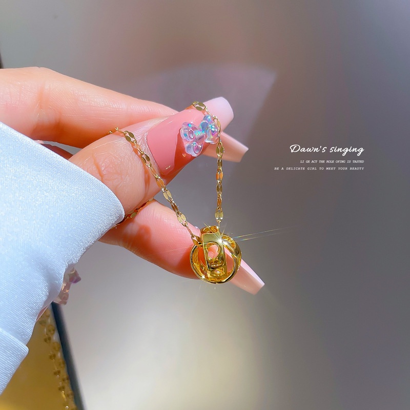 Vòng cổ, dây chuyền nữ, dây titan không gỉ ,đính đá nhân tạo, sang trọng và thanh lịch LOZI (VCNU06)