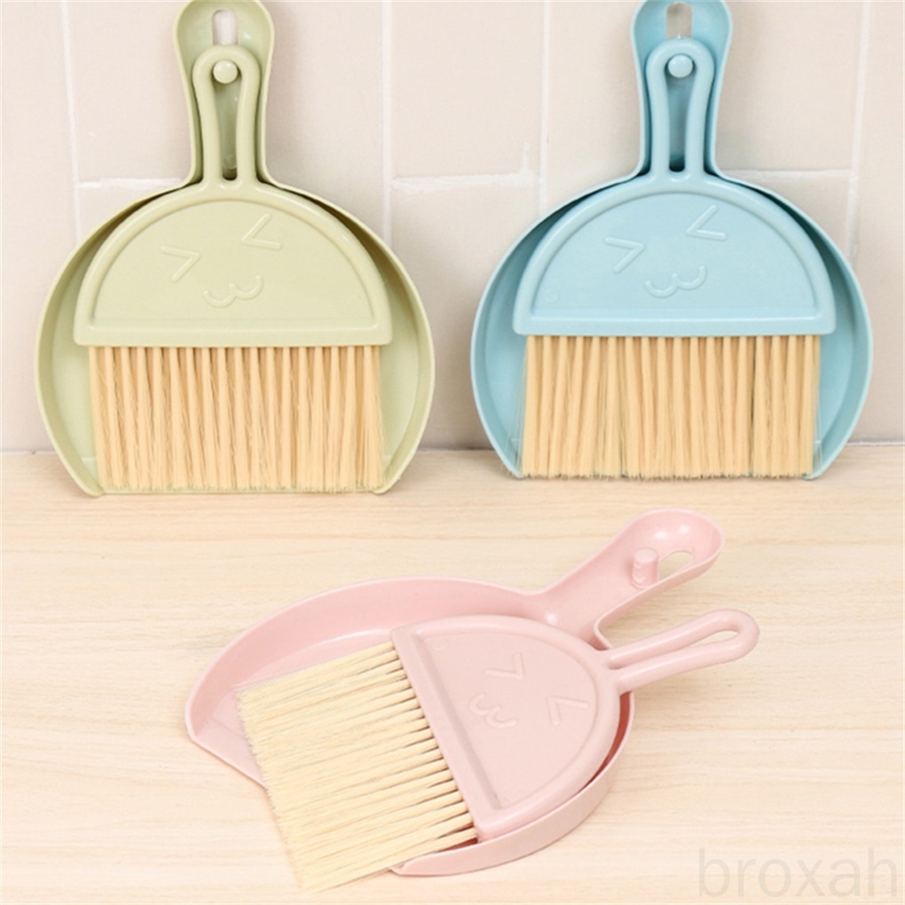 Bộ Chổi Và Đồ Hốt Rác Mini Bằng Nhựa Cho Bàn Phím / Bàn Phím Máy Tính
