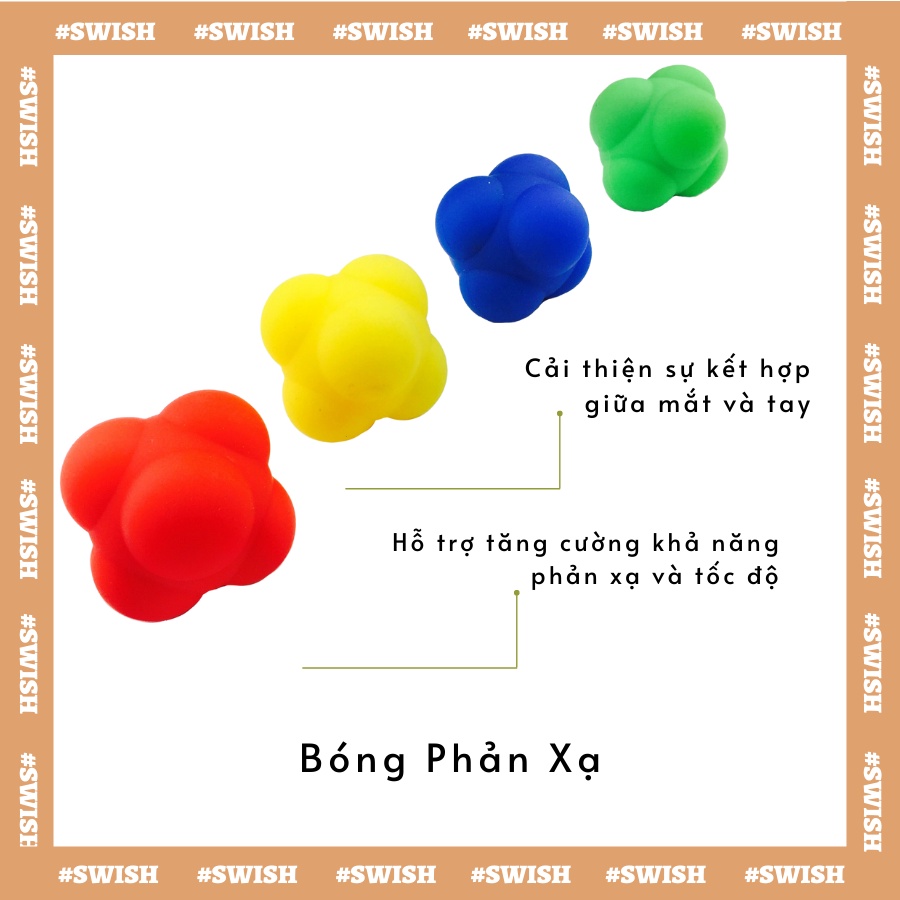 Bóng tập phản xạ nhanh Swish dùng cho các môn thể thao