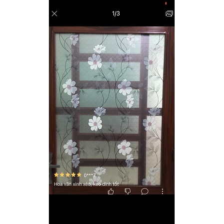 Giấy dán kính 3D Hoa Vàng Leo Keo Sẵn Bóc Dán
