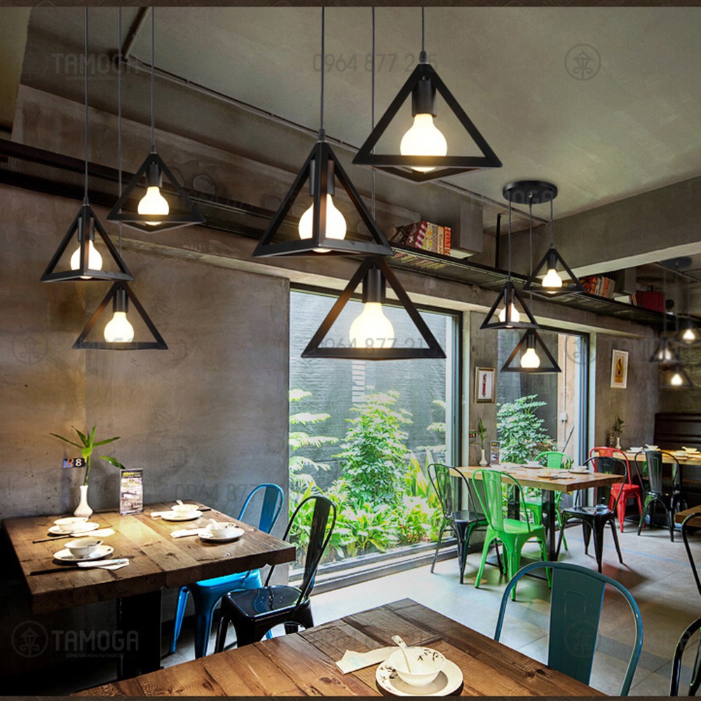 Đèn thả trần đơn trang trí hình tam giác DT 0072/1