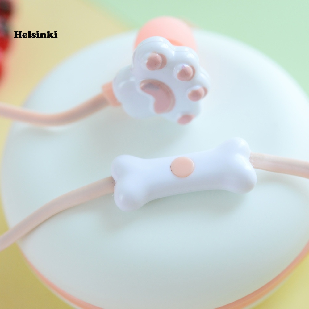 Hl Tai Nghe Có Dây Hình Chân Mèo Đầu Cắm 3.5mm