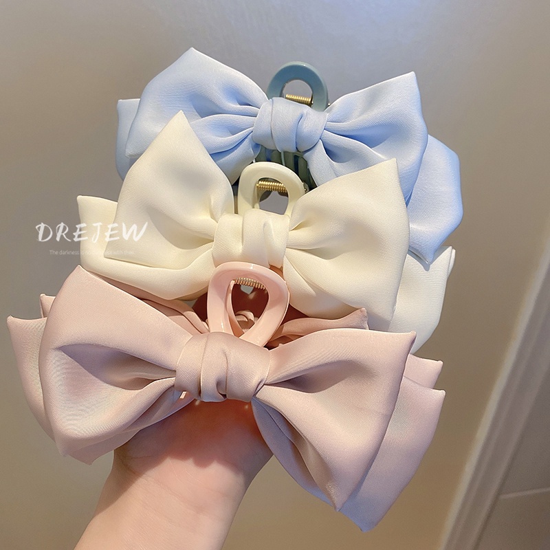 DREJEW Kẹp tóc nơ hai lớp siêu ngọt ngào thời trang mùa hè
