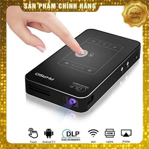 Máy chiếu mini AKASO Mini, WT50 DLP Portable Pocket Projector chức năng WiFi, Android 7.1, Wireless