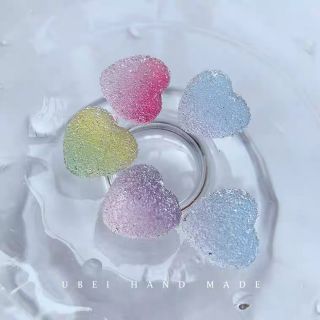 Charm kẹo tim đường màu ombre